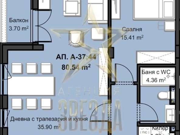 Двустаен апартамент в Пловдив, Христо Смирненски - 100 кв.м за 1296 €/кв.м - Снимка #1