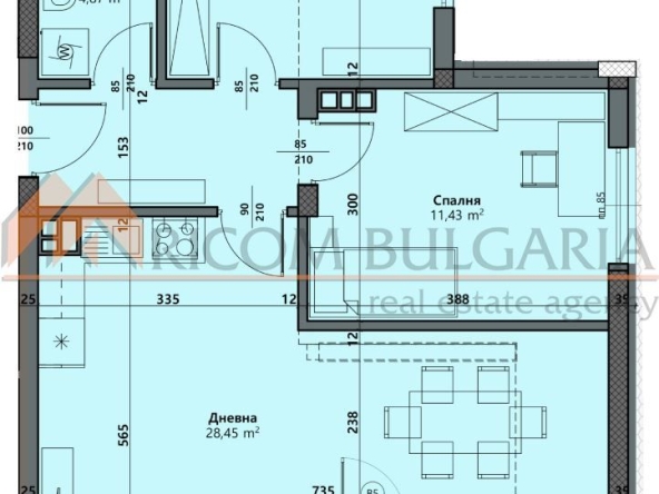 Тристаен апартамент в Варна, Виница - 83 кв.м за 1555 €/кв.м - Снимка #1