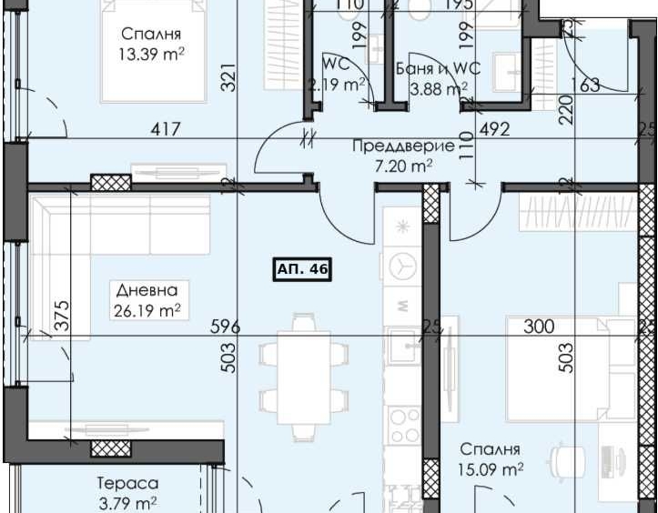 Тристаен апартамент в Пловдив, Тракия - 106 кв.м за 1083 €/кв.м - Снимка #1