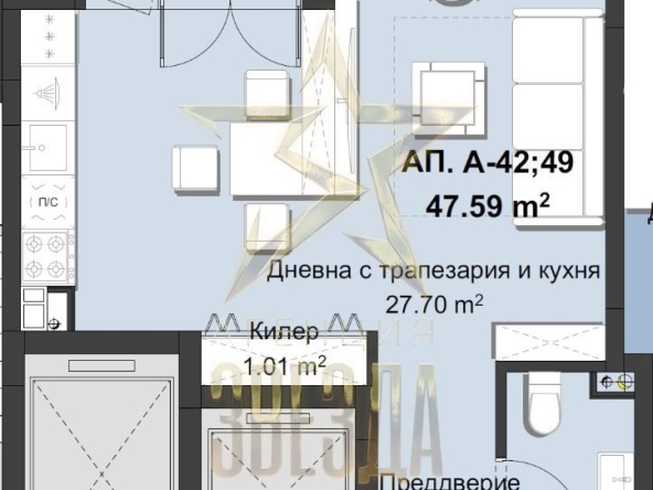 Едностаен апартамент в Пловдив, Христо Смирненски - 61 кв.м за 1303 €/кв.м - Снимка #1