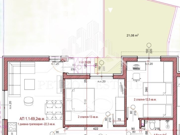 Тристаен апартамент в Велинград - 69 кв.м за 638 €/кв.м - Снимка #1