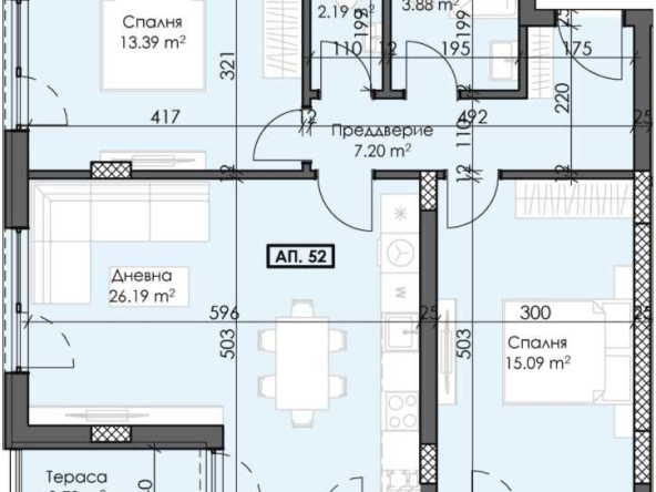 Тристаен апартамент в Пловдив, Тракия - 106 кв.м за 1083 €/кв.м - Снимка #1