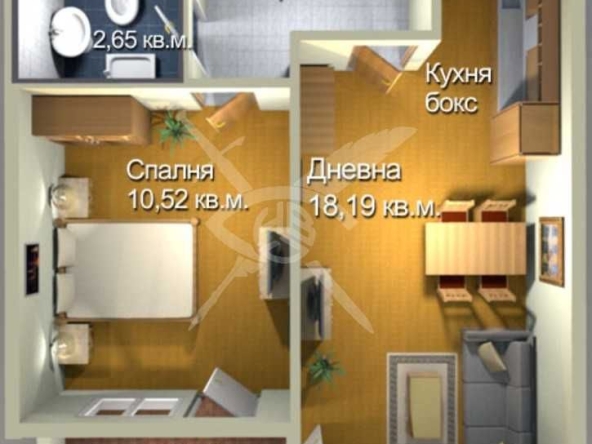 Двустаен апартамент в Бургас, Меден рудник - зона А - 59 кв.м за 1042 €/кв.м - Снимка #1