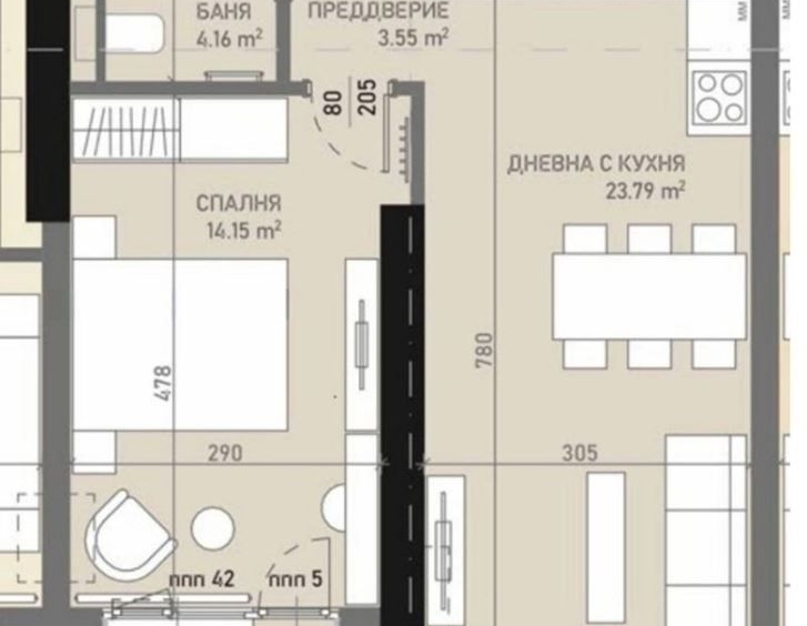 Двустаен апартамент в София, Банишора - 72 кв.м за 2709 €/кв.м - Снимка #1