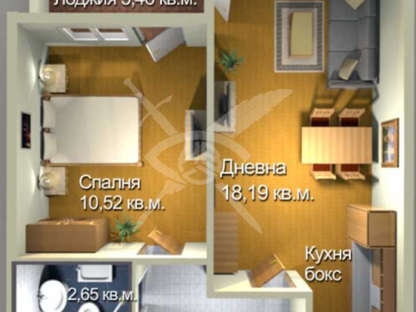 Двустаен апартамент в Бургас, Меден рудник - зона А - 55 кв.м за 1118 €/кв.м - Снимка #1