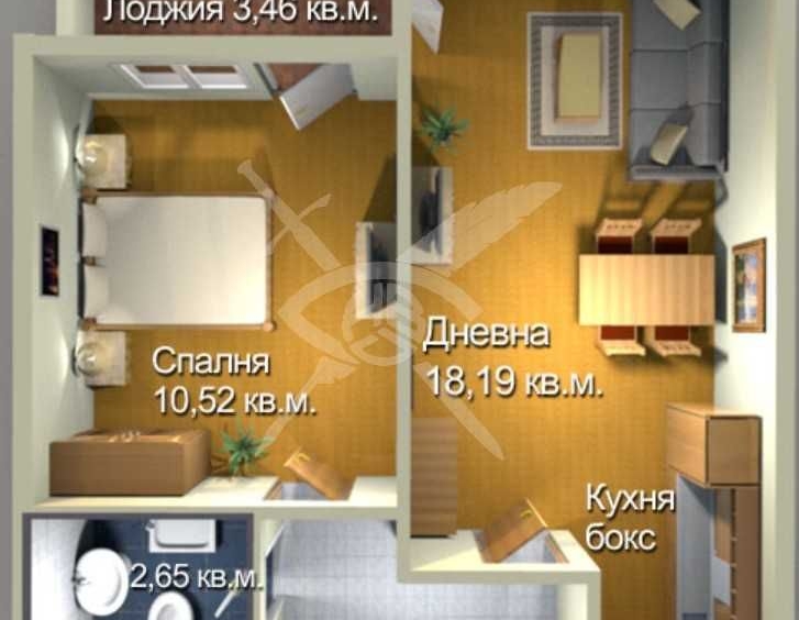 Двустаен апартамент в Бургас, Меден рудник - зона А - 55 кв.м за 1118 €/кв.м - Снимка #1