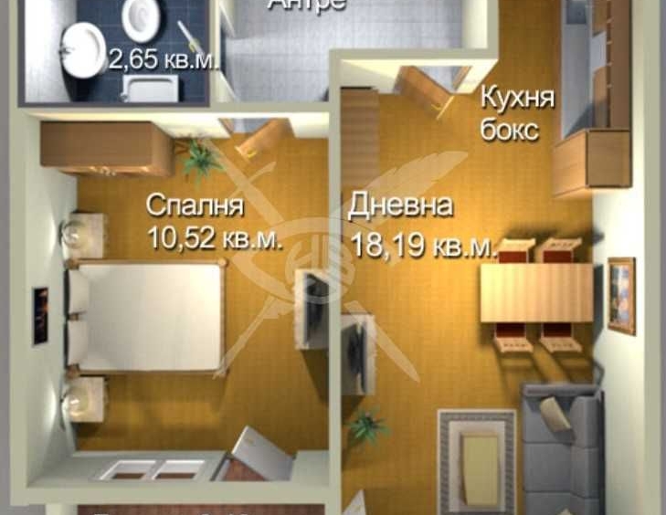 Двустаен апартамент в Бургас, Меден рудник - зона А - 55 кв.м за 1118 €/кв.м - Снимка #1