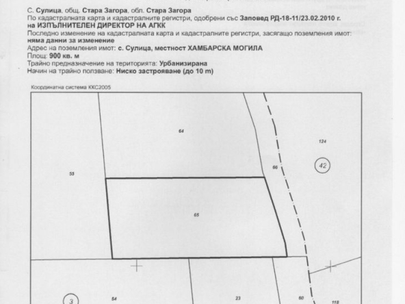 Парцел в с. Старозагорски бани, Област Стара Загора - 900 кв.м за 46 €/кв.м - Снимка #1