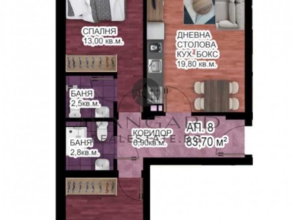 Тристаен апартамент в Пловдив, Христо Смирненски - 97 кв.м за 1241 €/кв.м - Снимка #1