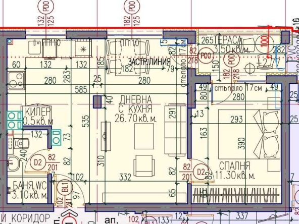 Двустаен апартамент в Пловдив, Кючук Париж - 62 кв.м за 1355 €/кв.м - Снимка #1