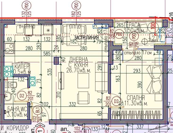 Двустаен апартамент в Пловдив, Кючук Париж - 62 кв.м за 1355 €/кв.м - Снимка #1