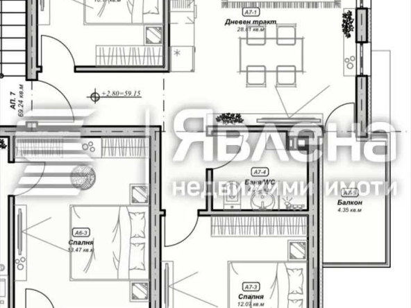 Тристаен апартамент в Варна, м-т Евксиноград - 85 кв.м за 1942 €/кв.м - Снимка #1