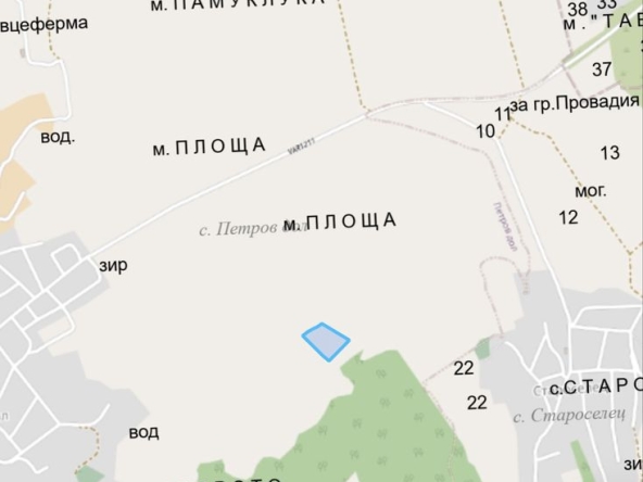 Земеделски имот в с. Петров дол, Област Варна -  кв.м за 656 €/дка - Снимка #1