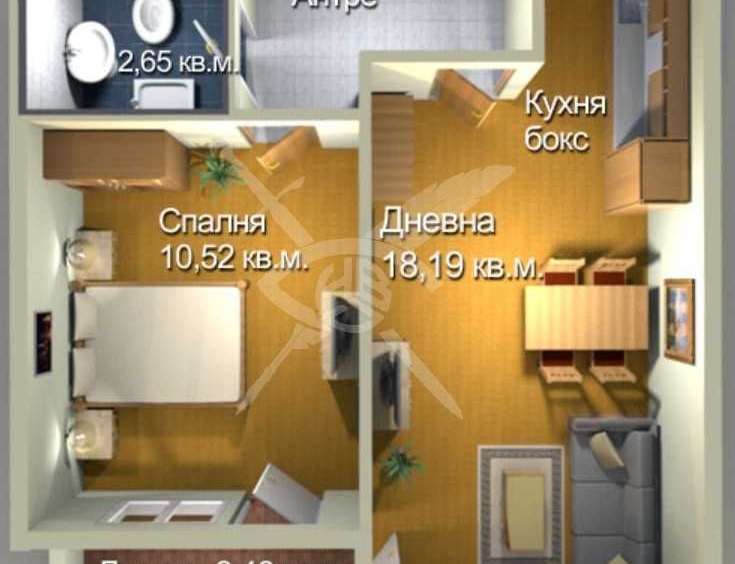 Двустаен апартамент в Бургас, Меден рудник - зона А - 55 кв.м за 1118 €/кв.м - Снимка #1