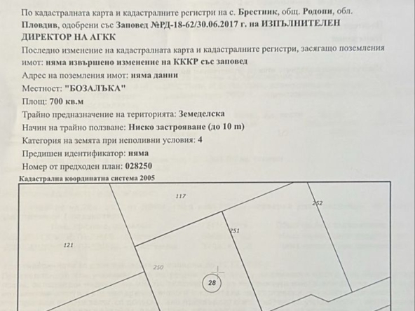 Парцел в с. Белащица, Област Пловдив - 700 кв.м за 0 €/кв.м - Снимка #1