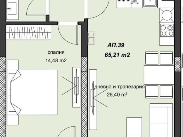 Двустаен апартамент в Пловдив, Христо Смирненски - 78 кв.м за 1266 €/кв.м - Снимка #1