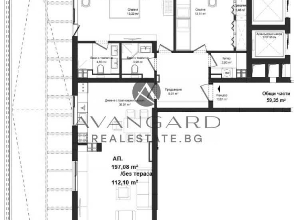 Тристаен апартамент в Пловдив, Кършияка - 225 кв.м за 920 €/кв.м - Снимка #1