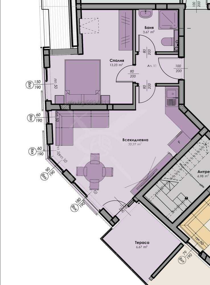 Двустаен апартамент в Пловдив, Кършияка - 66 кв.м за 1893 €/кв.м - Снимка #1
