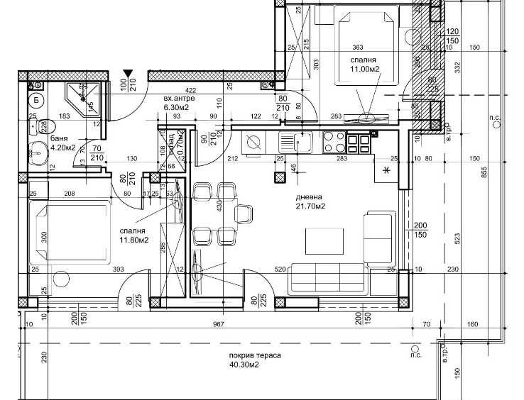 Тристаен апартамент в Пловдив, Христо Смирненски - 118 кв.м за 804 €/кв.м - Снимка #1