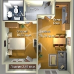 Двустаен апартамент в Бургас, Меден рудник - зона А - 55 кв.м за 1118 €/кв.м - Снимка #1