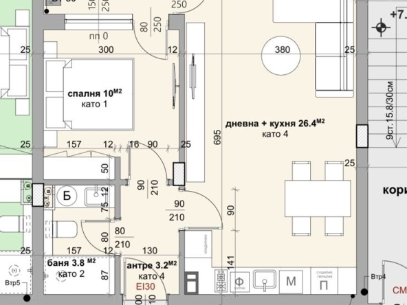 Двустаен апартамент в Стара Загора, Аязмото - 67 кв.м за 1112 €/кв.м - Снимка #1