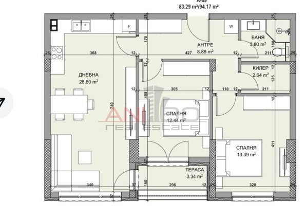 Тристаен апартамент в Варна, Владислав Варненчик - 95 кв.м за 741 €/кв.м - Снимка #1