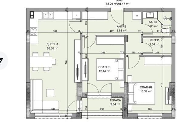 Тристаен апартамент в Варна, Владислав Варненчик - 95 кв.м за 784 €/кв.м - Снимка #1