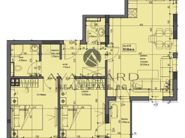 Тристаен апартамент в Пловдив, Христо Смирненски - 101 кв.м за 1515 €/кв.м - Снимка #1