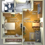 Двустаен апартамент в Бургас, Меден рудник - зона А - 55 кв.м за 1118 €/кв.м - Снимка #1