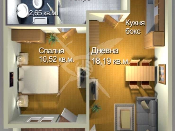 Двустаен апартамент в Бургас, Меден рудник - зона А - 55 кв.м за 1118 €/кв.м - Снимка #1