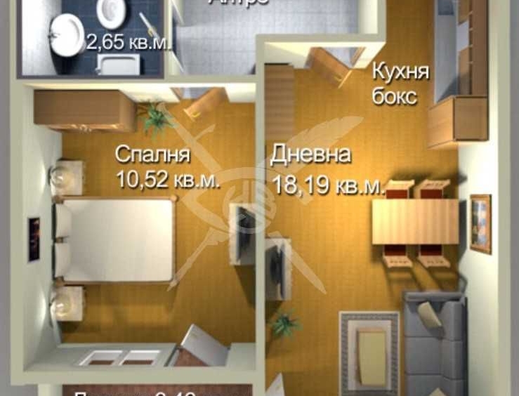 Двустаен апартамент в Бургас, Меден рудник - зона А - 55 кв.м за 1118 €/кв.м - Снимка #1