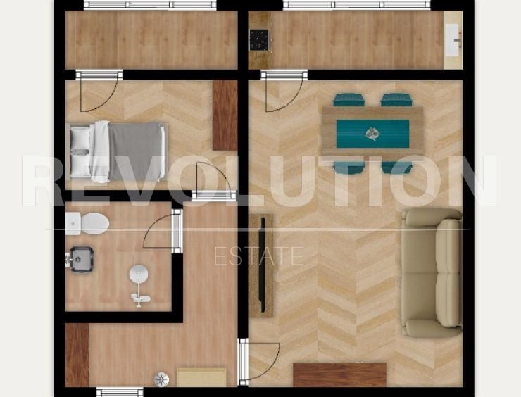 Двустаен апартамент в София, Люлин 4 - 50 кв.м за 2560 €/кв.м - Снимка #1