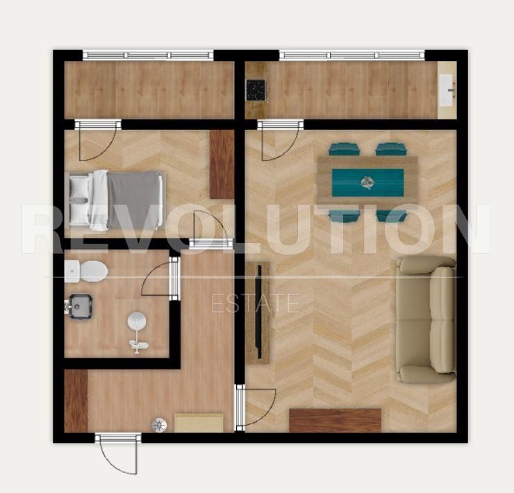 Двустаен апартамент в София, Люлин 4 - 50 кв.м за 2560 €/кв.м - Снимка #1
