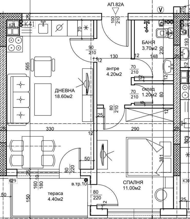 Двустаен апартамент в Пловдив, Тракия - 50 кв.м за 1640 €/кв.м - Снимка #1