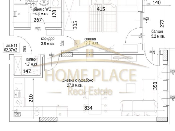 Двустаен апартамент в Варна, Кайсиева градина - 73 кв.м за 706 €/кв.м - Снимка #1