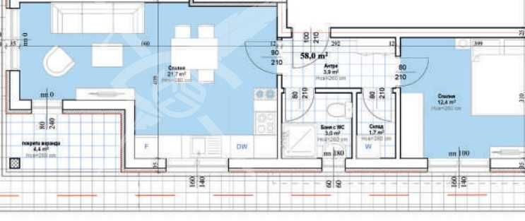 Двустаен апартамент в София, Хладилника - 68 кв.м за 620 €/кв.м - Снимка #1