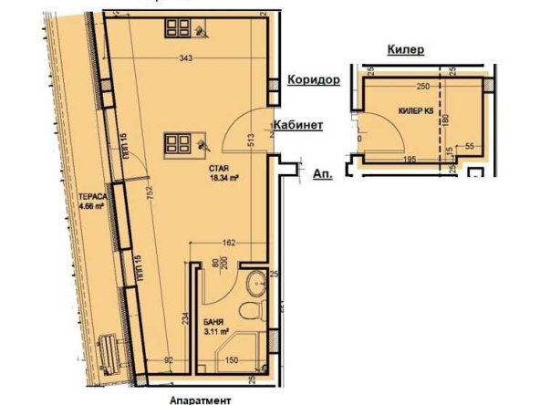 Едностаен апартамент в Варна, Левски - 48 кв.м за 1459 €/кв.м - Снимка #1