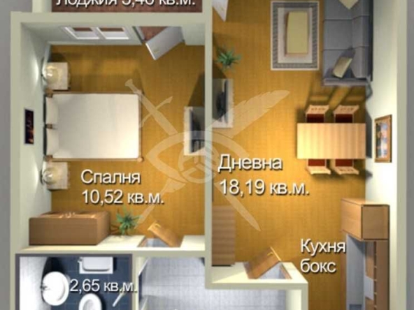 Двустаен апартамент в Бургас, Меден рудник - зона А - 55 кв.м за 1118 €/кв.м - Снимка #1