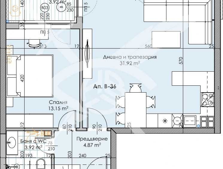 Двустаен апартамент в Пловдив, Кършияка - 80 кв.м за 1017 €/кв.м - Снимка #1