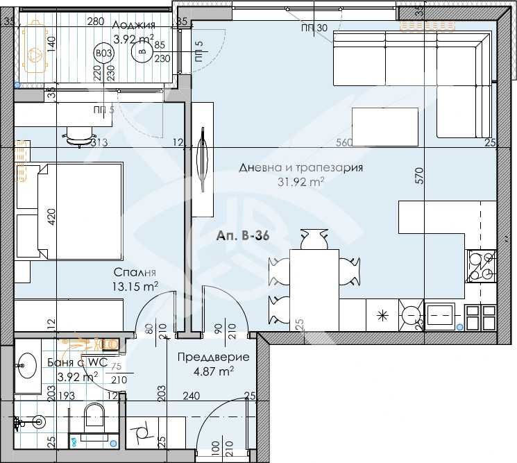 Двустаен апартамент в Пловдив, Кършияка - 80 кв.м за 1017 €/кв.м - Снимка #1