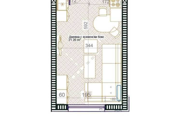 Дава се под наем Едностаен апартамент в Пловдив, Западен - 40 кв.м за 58000 € - Снимка #1