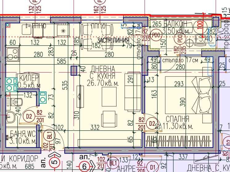 Двустаен апартамент в Пловдив, Кючук Париж - 62 кв.м за 1339 €/кв.м - Снимка #1