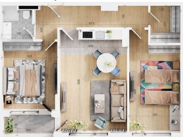 Тристаен апартамент в Пловдив, Остромила - 100 кв.м за 1515 €/кв.м - Снимка #1