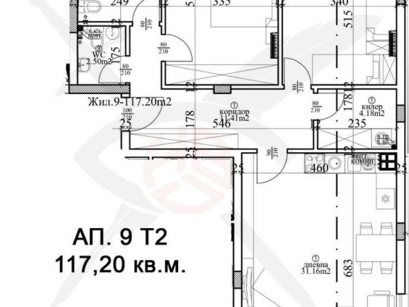 Тристаен апартамент в Варна, Гръцка махала - 117 кв.м за 1710 €/кв.м - Снимка #1