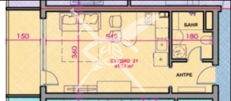 Едностаен апартамент в Поморие - 43 кв.м за 1008 €/кв.м - Снимка #1