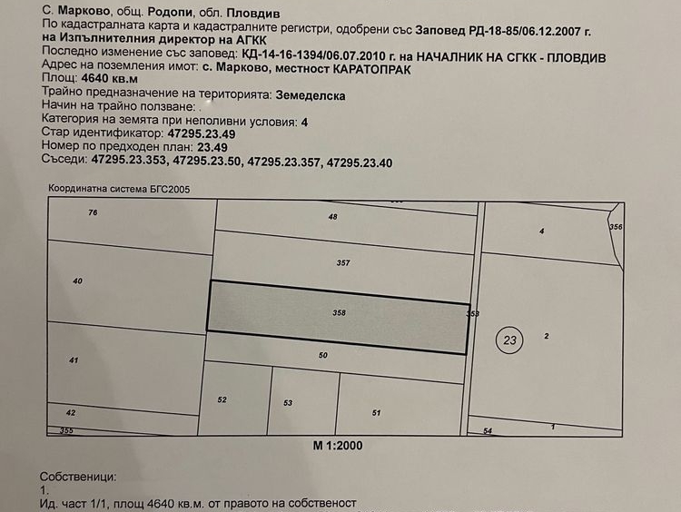 Парцел в Пловдив, Кършияка - 4640 кв.м за 36 €/кв.м - Снимка #1