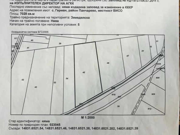 Парцел в с. Герман, Област София-град - 7020 кв.м за 300 €/кв.м - Снимка #1