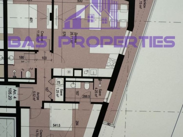 Тристаен апартамент в София, Горна баня - 122 кв.м за 1591 €/кв.м - Снимка #1