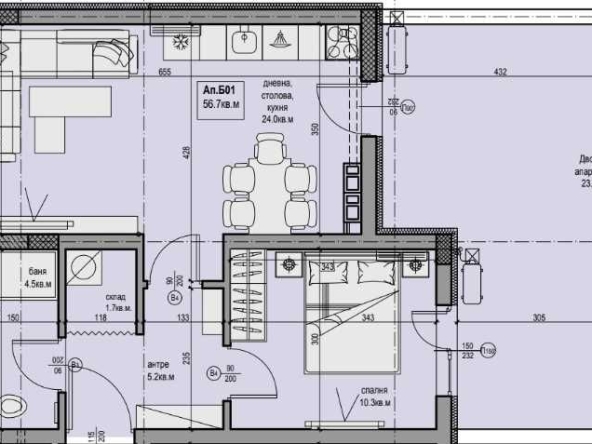 Двустаен апартамент в Пловдив, Прослав - 67 кв.м за 1045 €/кв.м - Снимка #1