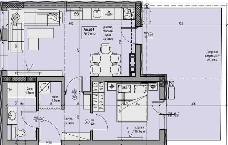 Двустаен апартамент в Пловдив, Прослав - 67 кв.м за 1045 €/кв.м - Снимка #1